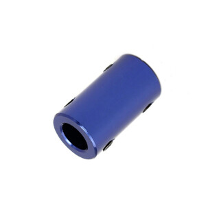 Starre Wellenkupplung Aluminium Blau Eloxiert D14/L25 5mm x 8mm Ansicht Bohrung 8mm