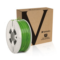 Verbatim PLA Filament - Grün - 55334 - 2,85mm - 1kg - Ansicht Spule mit Verpackung