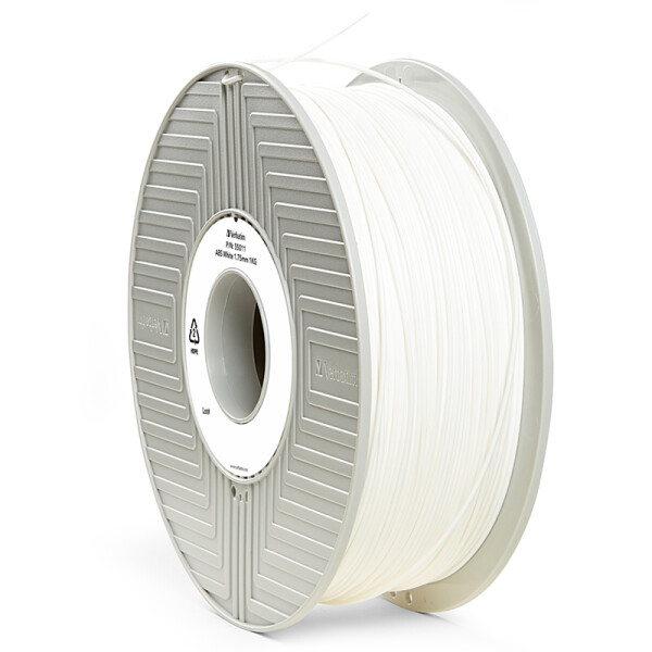 Verbatim ABS Filament - Weiß - 55027 - 1,75mm - 1kg - Ansicht Spule mit Verpackung