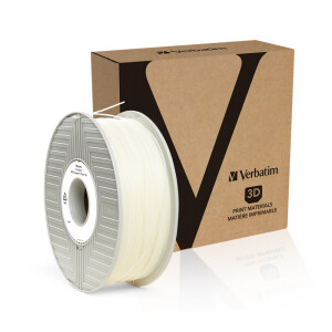 Verbatim ABS Filament - Natur / Transparent - 55028 - 1,75mm - 1kg - Ansicht Spule mit Verpackung