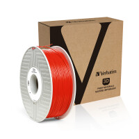 Verbatim PLA Filament - Rot - 55320 - 1,75mm - 1kg - Ansicht Spule mit Verpackung