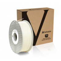 Verbatim PLA Filament - Natur / Transparent - 55317 - 1,75mm - 1kg - Ansicht Spule mit Verpackung
