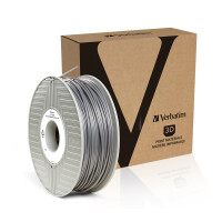 Verbatim PLA Filament - Grau - 55329 - 2,85mm - 1kg - Ansicht Spule mit Verpackung