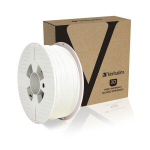Verbatim PETG Filament - Weiß - 55050 - 1,75mm - 1kg - Ansicht Spule mit Verpackung