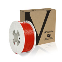 Verbatim PETG Filament - Rot - 55053 - 1,75mm - 1kg - Ansicht Spule mit Verpackung