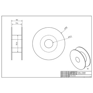 Filament PLA purefil of Switzerland 1.75 mm signalweiss 2.5 kg Ansicht Zeichnung