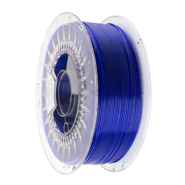 Spectrum Filaments PETG Premium - Transparent Blue - 1,75mm - 1kg - Ansicht Spule Seite