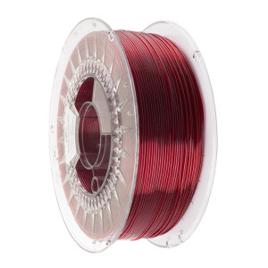 Spectrum Filaments PETG Premium - Transparent Red - 1,75mm - 1kg - Ansicht Spule vorne