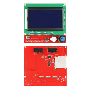 RAMPS 1.4 Kit + Mega 2560 + A4988 Treiber + LCD 12864 Ansicht LCD 12864 Display vorne und hinten
