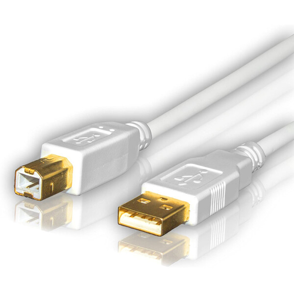USB Druckerkabel 3m - Weiß, USB 2.0 - Sentivus SE-UC040-300 Ansicht vorne