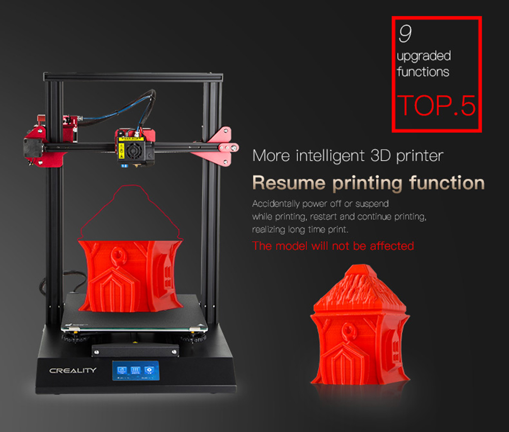 Creality3D CR-10S Pro 3D-Drucker Bausatz - 300x300x400mm - Resume Printing Funktion
