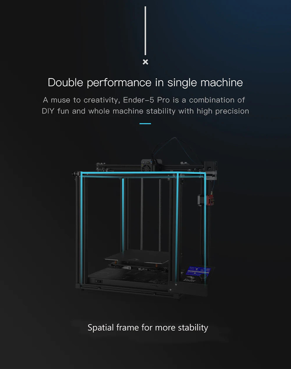 Creality3D Ender 5 Pro 3D-Drucker Bausatz - 220x220x300mm - Doppelte Leistung in einer Maschine