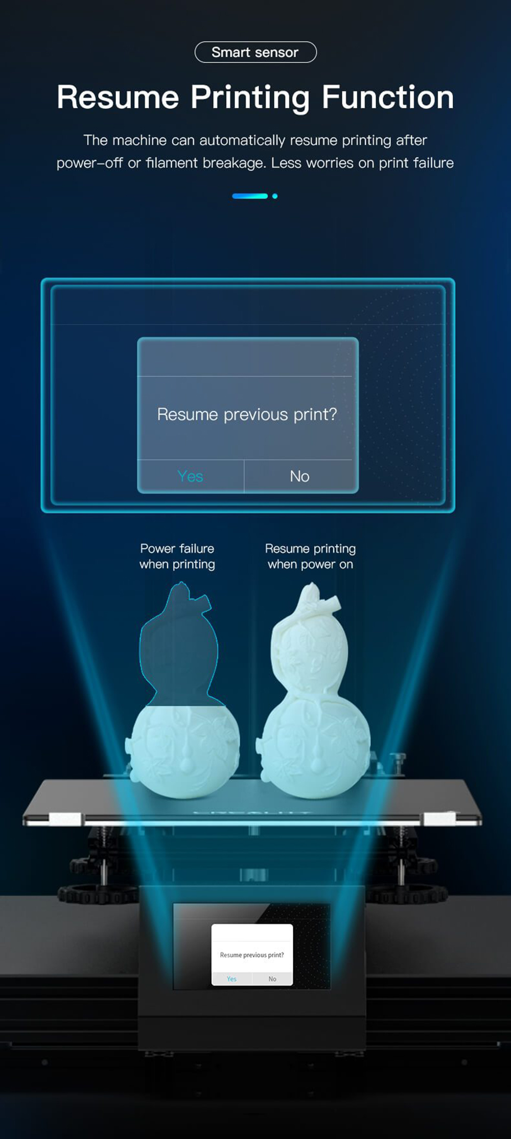 Creality3D Ender 6 3D-Drucker Bausatz - 250x250x400mm - Resume Printing Funktion