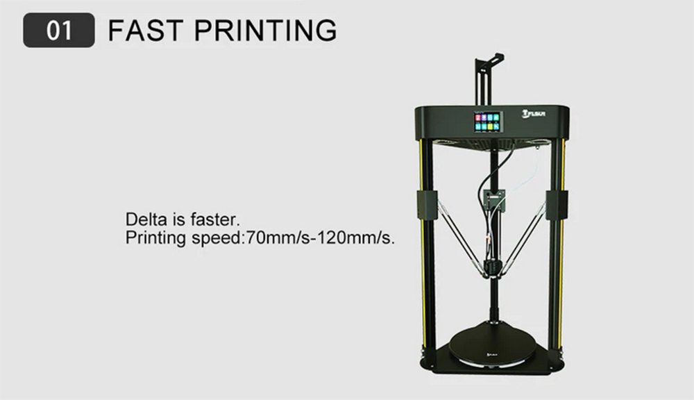 FLSun Q5 Delta 3D-Drucker Bausatz - 200x200x200mm - Hohe Druckgeschwindigkeit