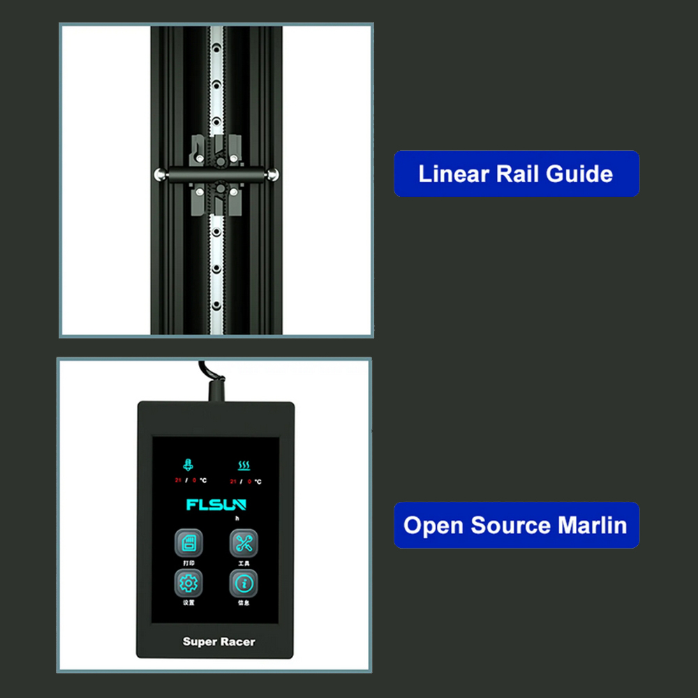 FLSUN SR 3D-Drucker Bausatz - 260x260x330mm - Linearführungen - Open Source Marlin
