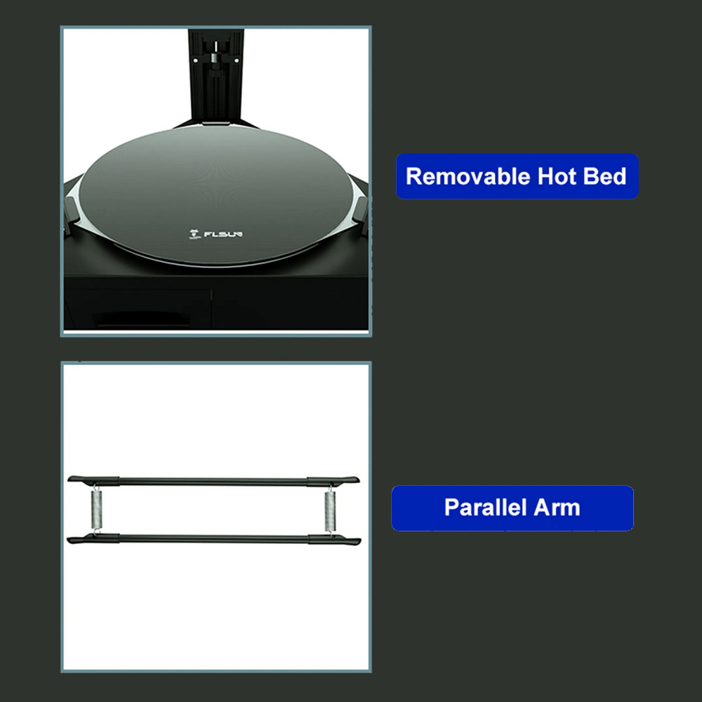 FLSUN SR 3D-Drucker Bausatz - 260x260x330mm - Wechselbares Hot Bed - Parallel Arm